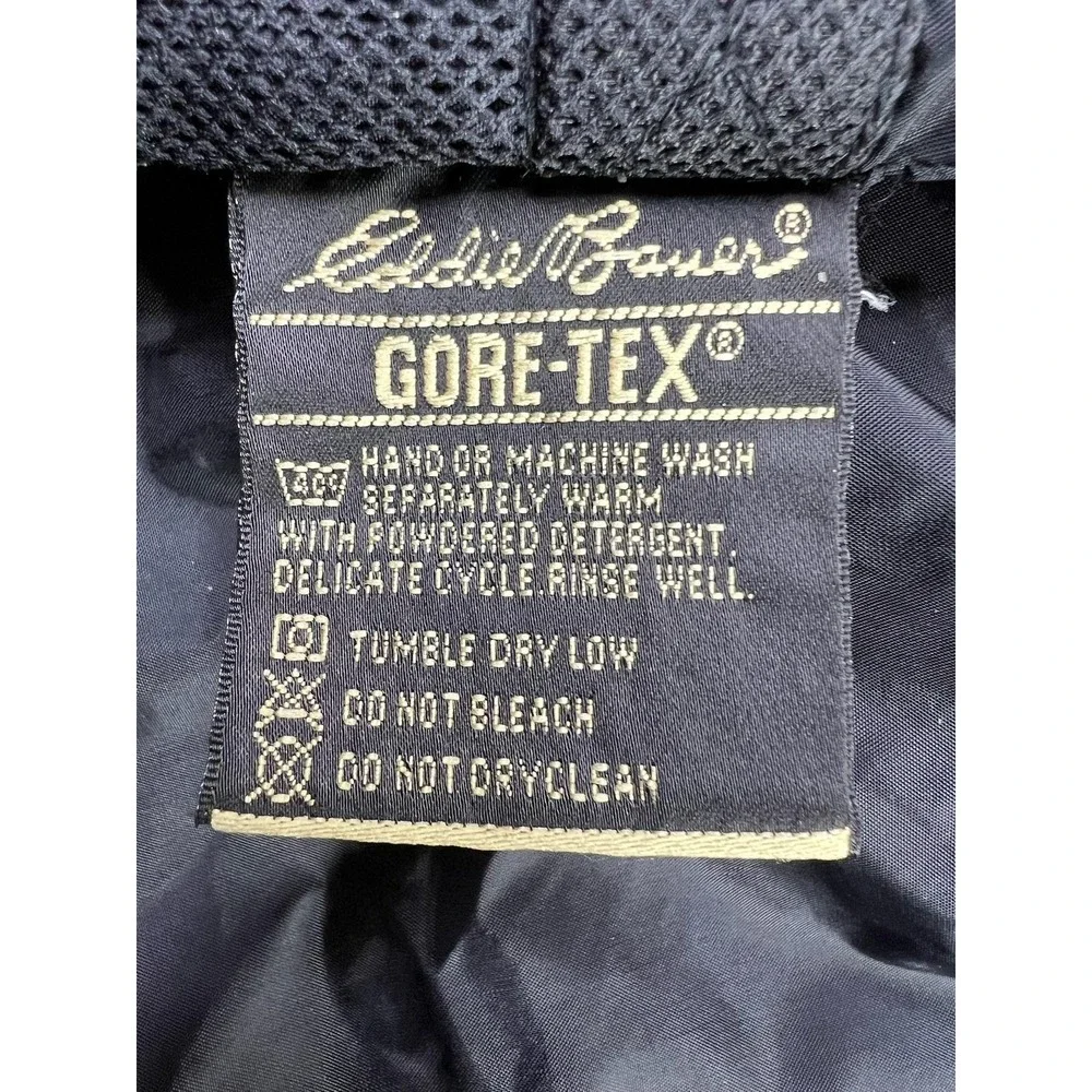 Eddie Bauer EBTEK Gore-Tex Jacket Mens 2XL Black Ski Waterproof Zip Pockets